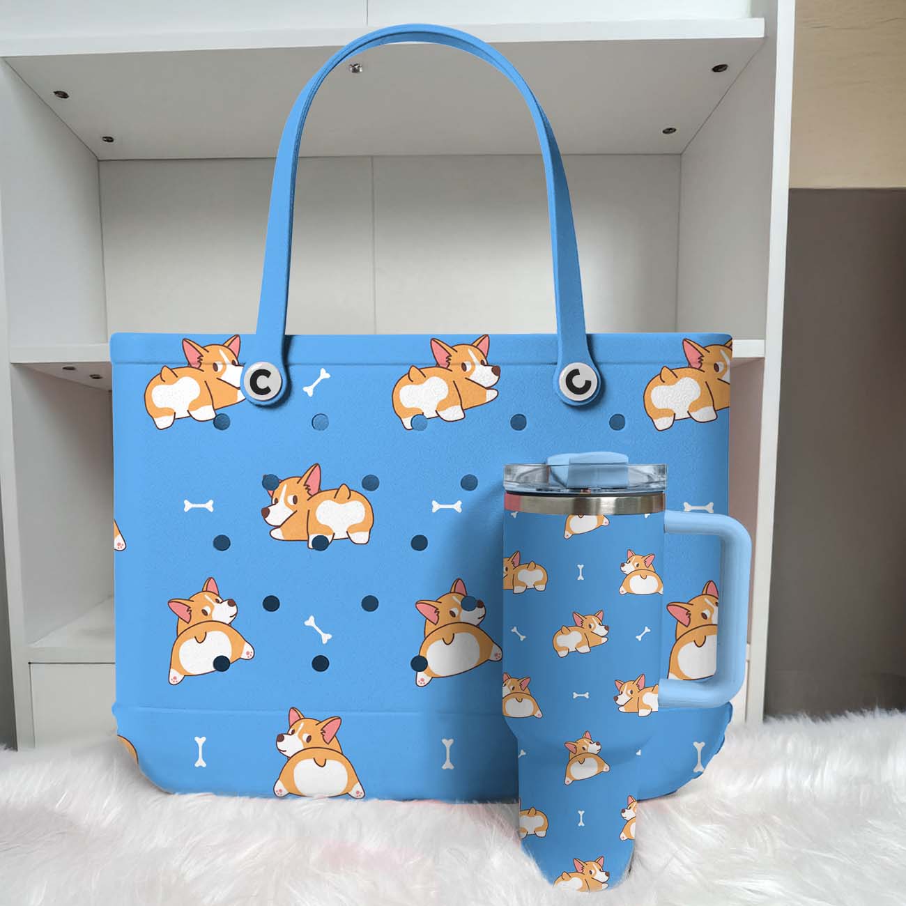 Ceeprints Tumbler Corgi Joy