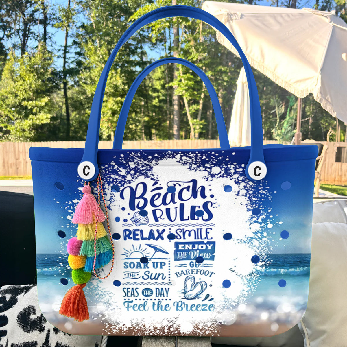 Ceeprints Cee™ Bag Beach Rules Bliss