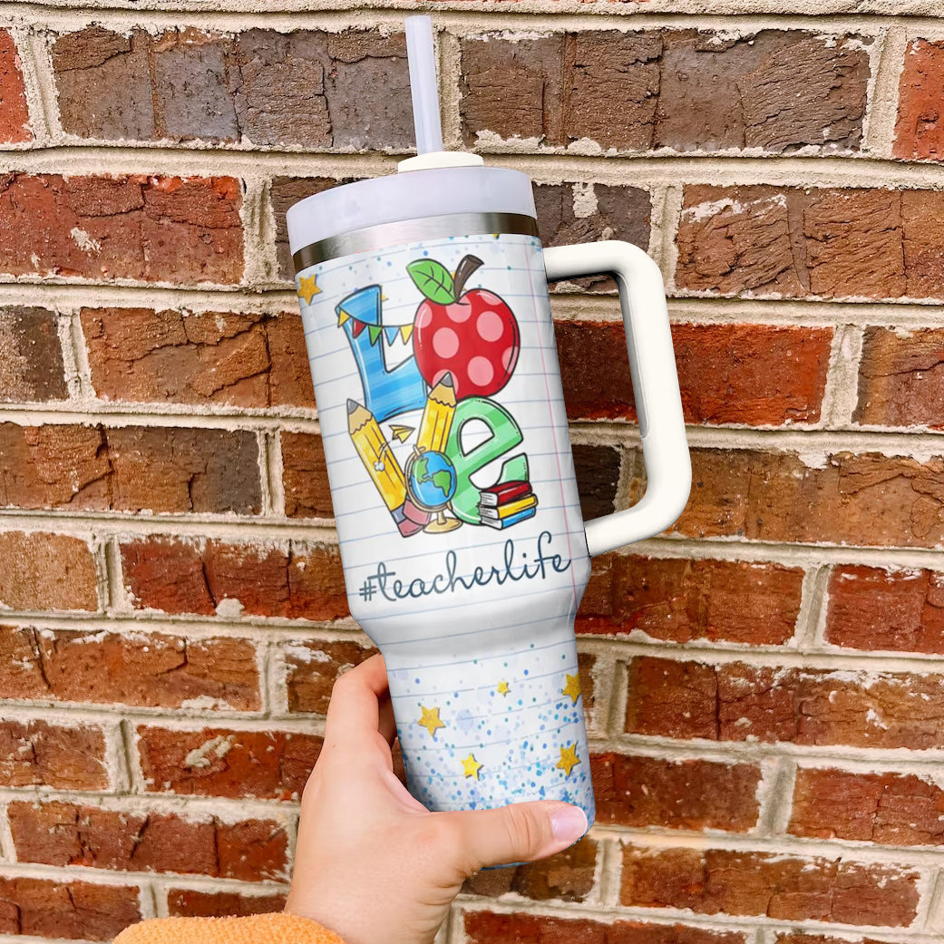 Ceeprints Personalized Tumbler Love & Teach