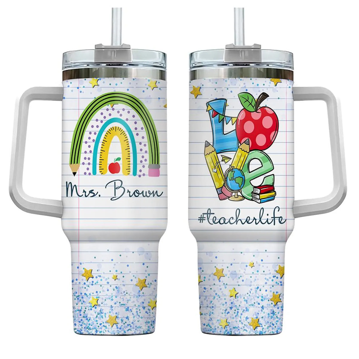 Ceeprints Personalized Tumbler Love & Teach