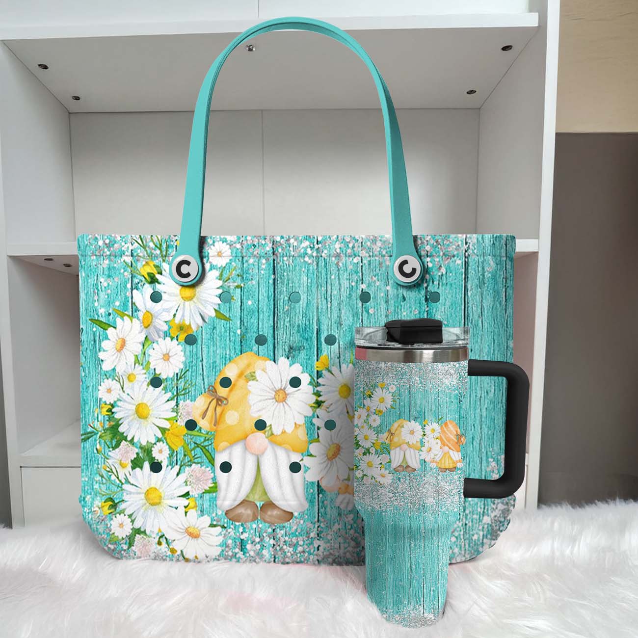 Ceeprints Tumbler Daisy Gnome