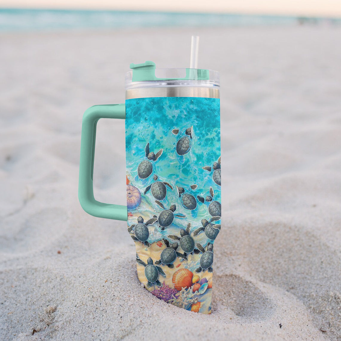 Ceeprints Tumbler Ocean Tides & Turtles