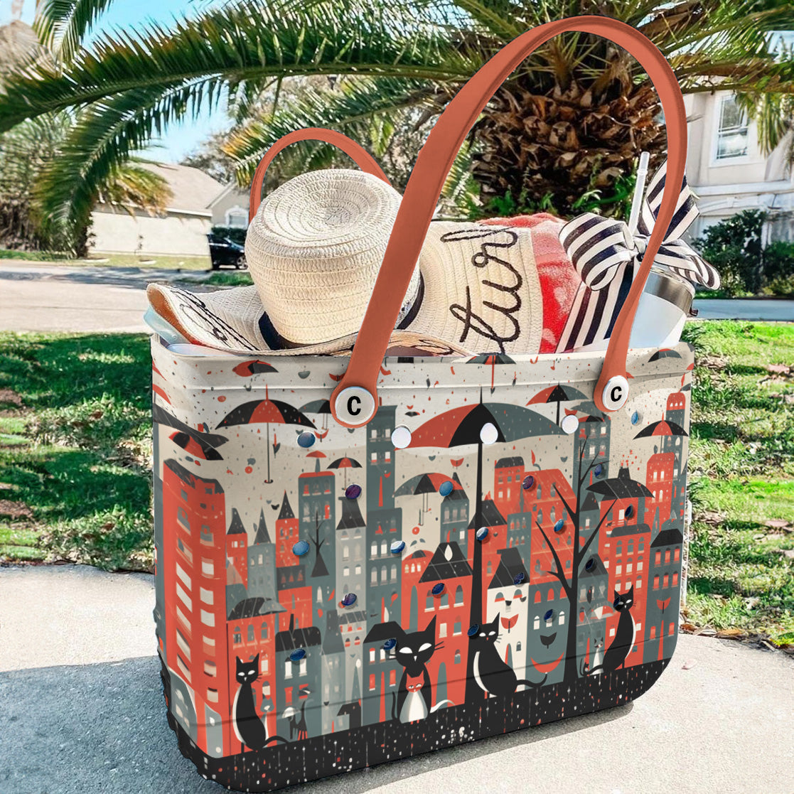 Ceeprints Cee™ Bag Cats in the Rainy City