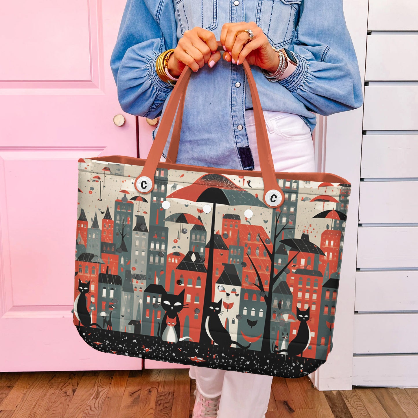 Ceeprints Cee™ Bag Cats in the Rainy City