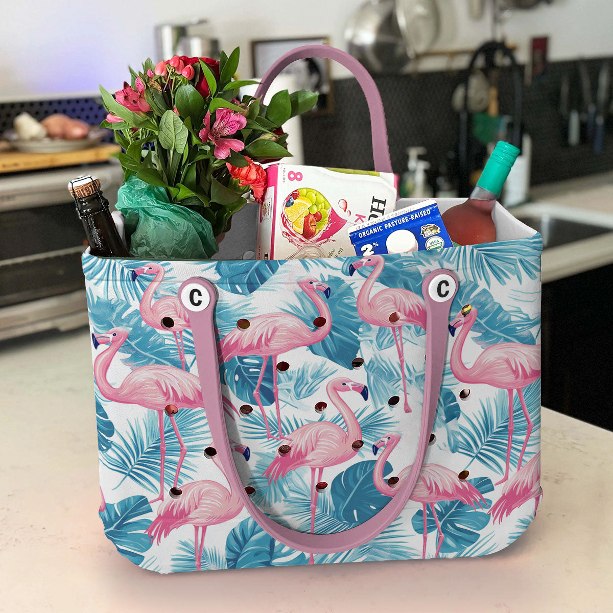 Ceeprints Cee™ Bag Pink Plume Palm