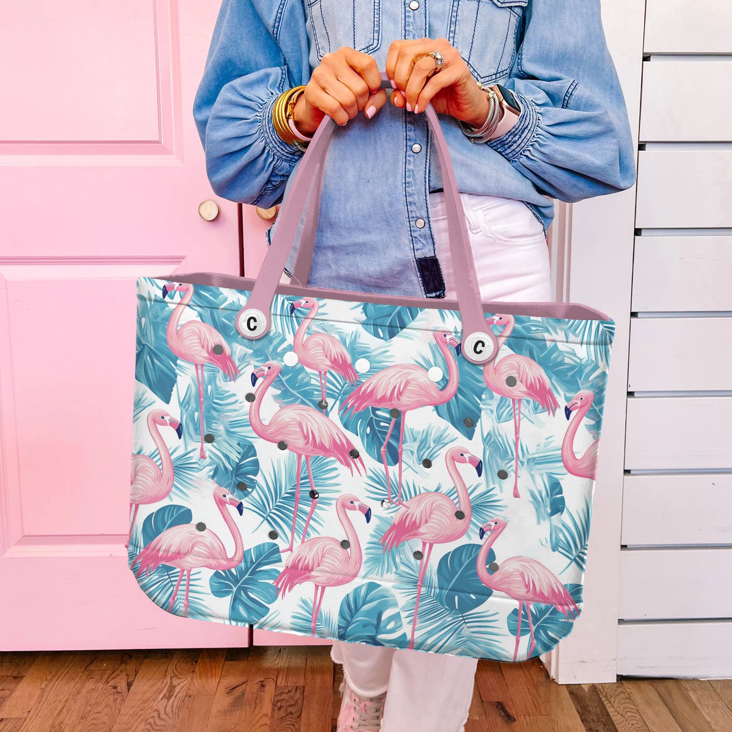 Ceeprints Cee™ Bag Pink Plume Palm