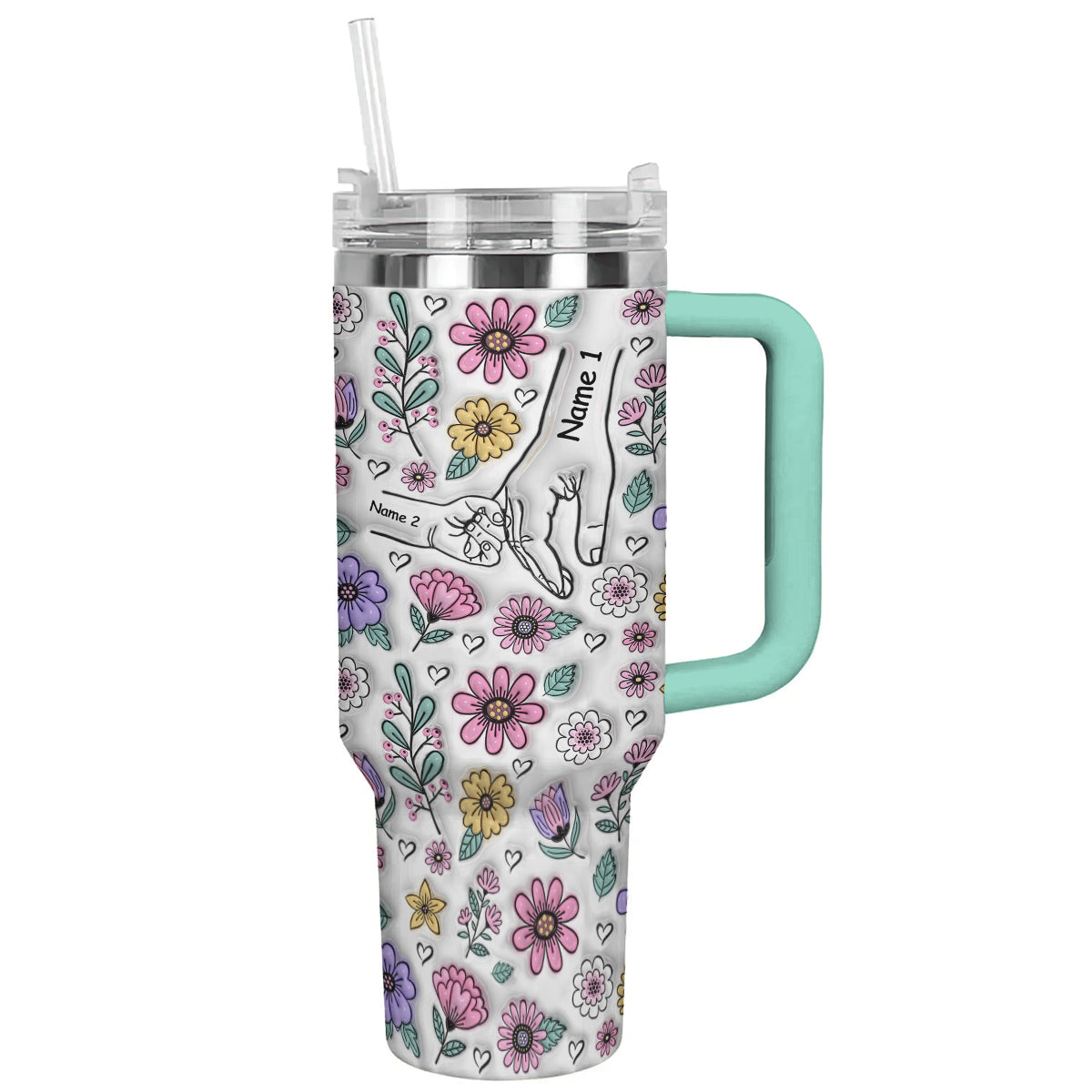 Ceeprints Personalized Tumbler Holding Hands