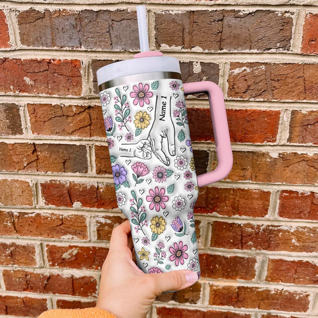 Ceeprints Personalized Tumbler Holding Hands