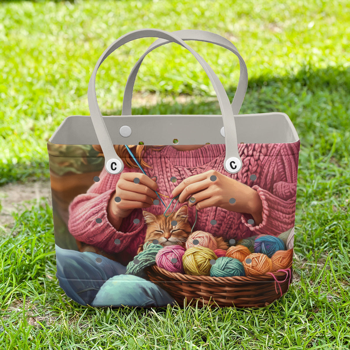 Ceeprints Cee™ Bag Knitting Kitty