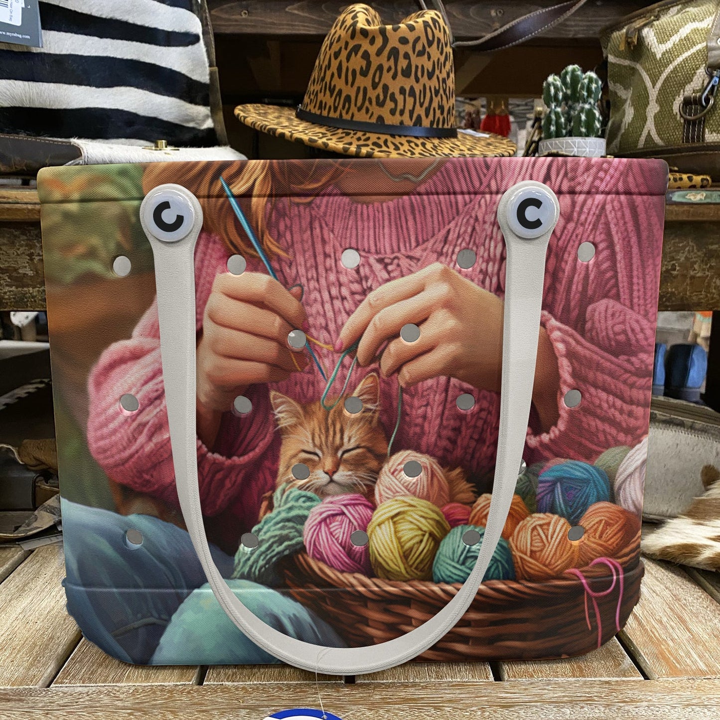 Ceeprints Cee™ Bag Knitting Kitty