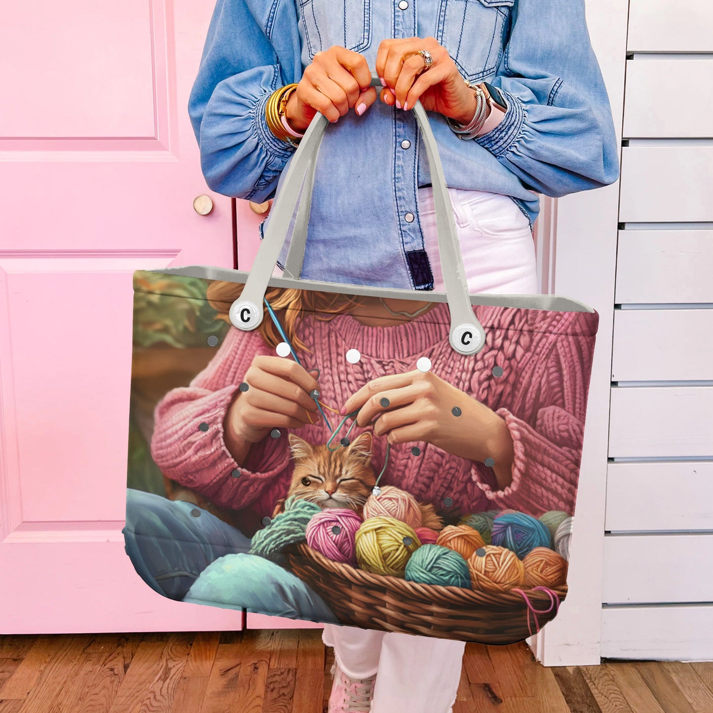 Ceeprints Cee™ Bag Knitting Kitty