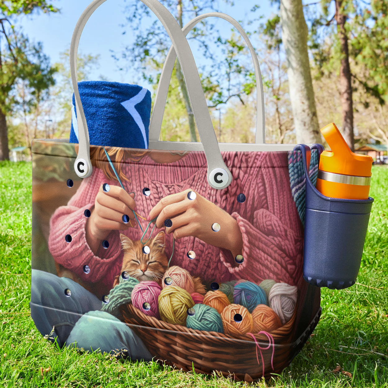 Ceeprints Cee™ Bag Knitting Kitty
