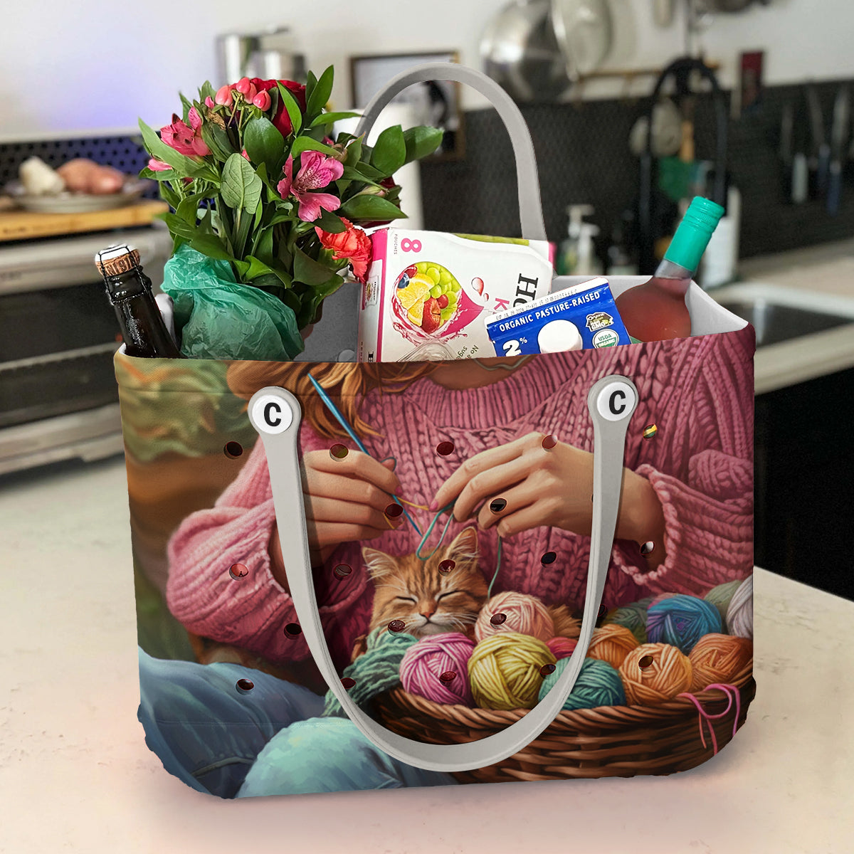 Ceeprints Cee™ Bag Knitting Kitty