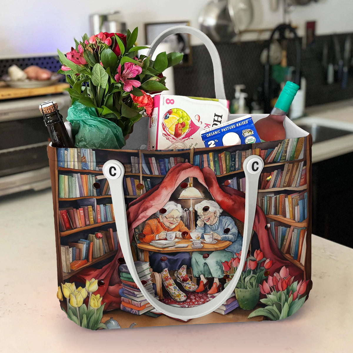 Ceeprints Cee™ Bag Love books, drink tea with best friend