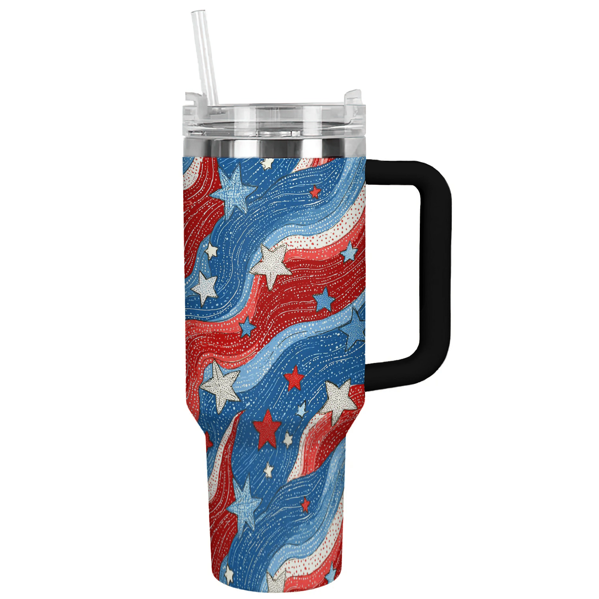 Ceeprints Tumbler Glitter Wave USA