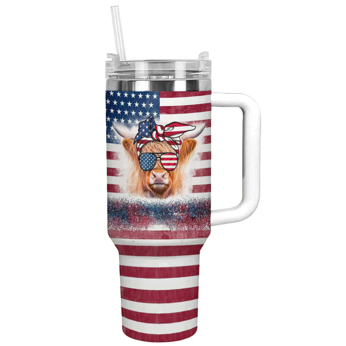 Ceeprints Tumbler Moo & 'Merica
