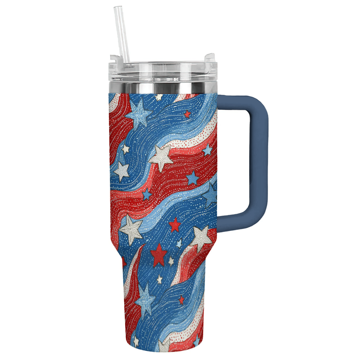 Ceeprints Tumbler Glitter Wave USA
