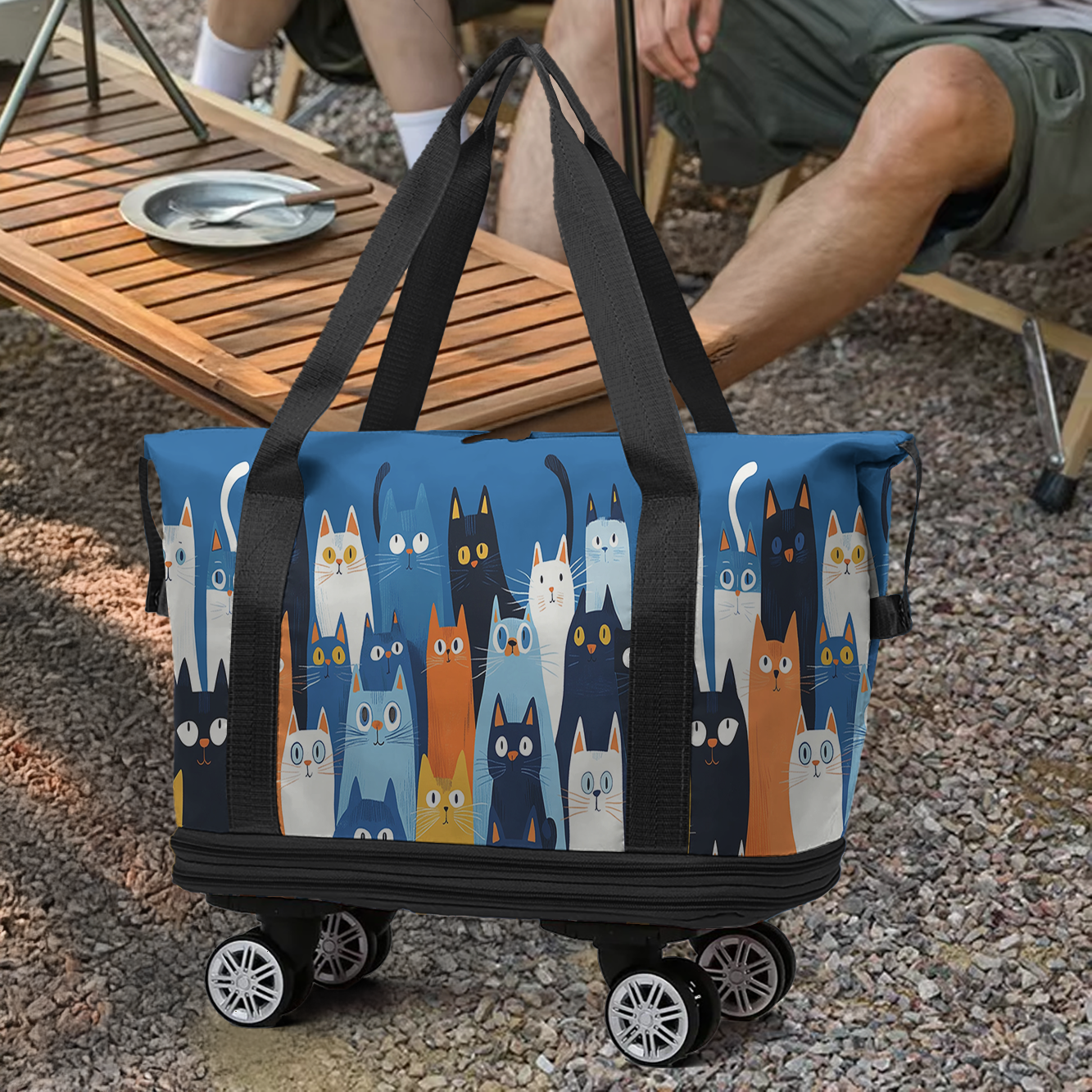 Cee™ Rolling Duffle Bag Cat Crowd