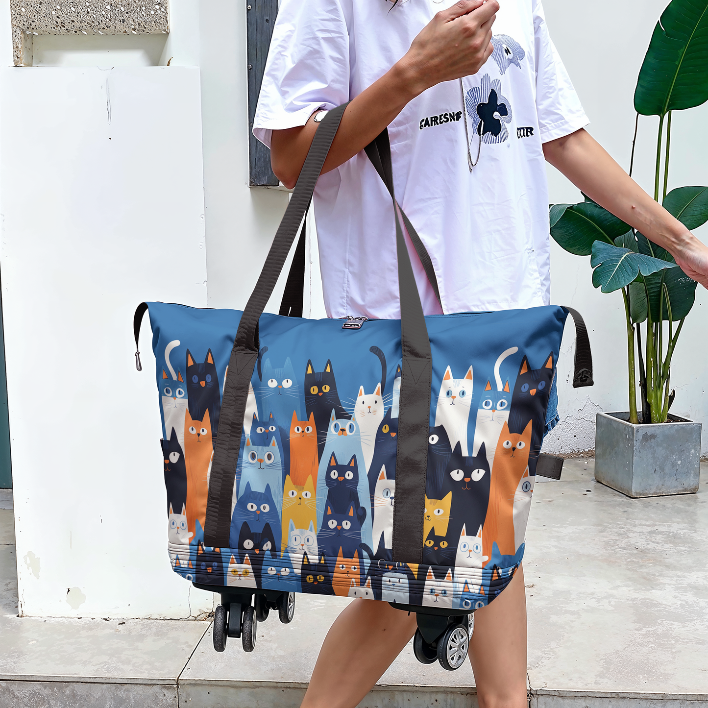 Cee™ Rolling Duffle Bag Cat Crowd
