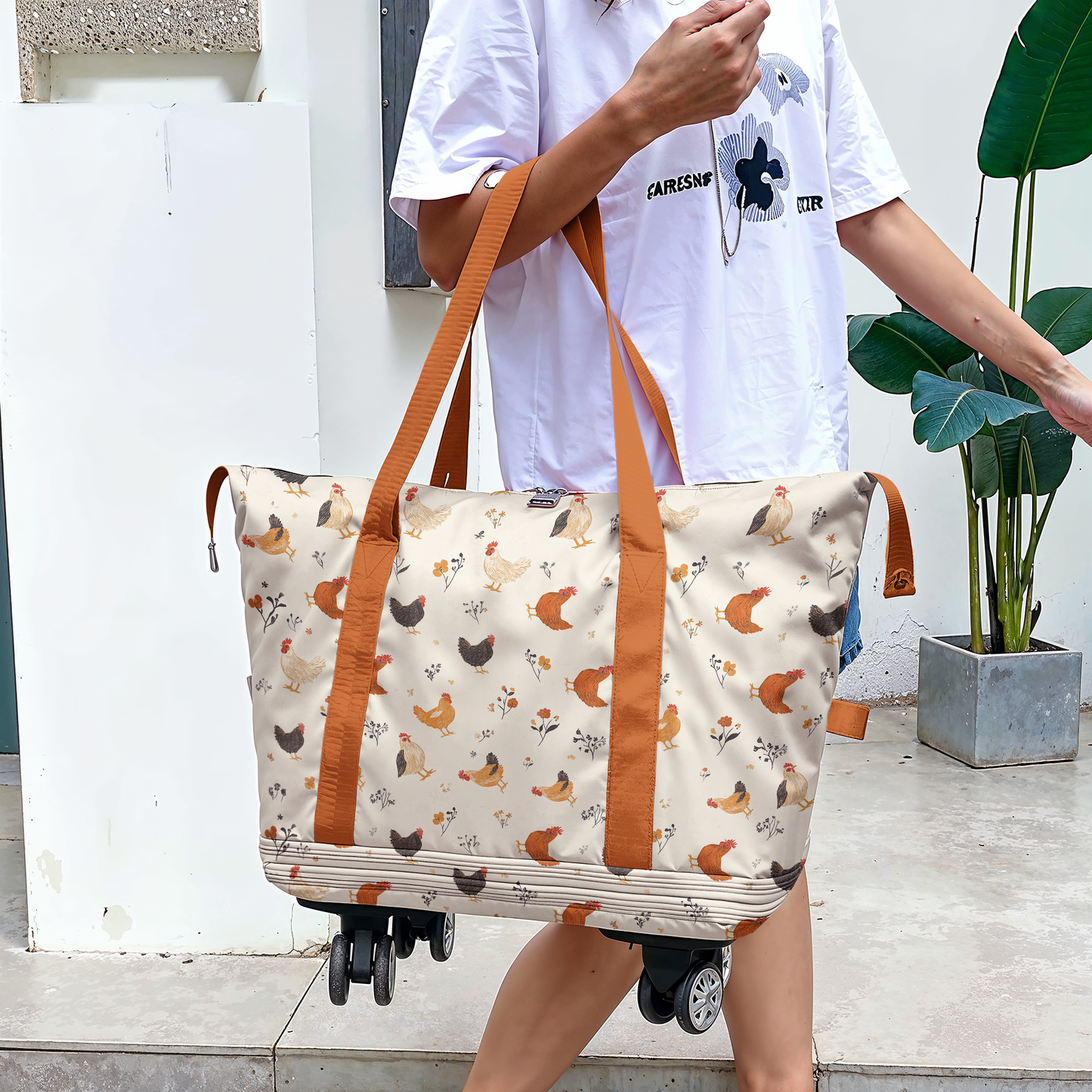 Cee™ Rolling Duffle Bag Rustic Chicken