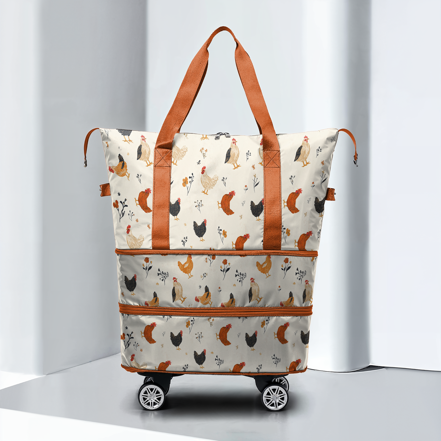 Cee™ Rolling Duffle Bag Rustic Chicken