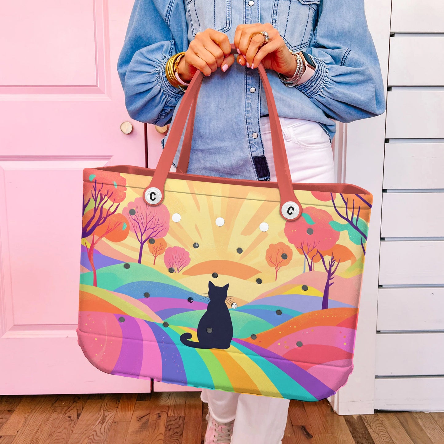 Ceeprints Cee™ Bag Black Cat at Dawn
