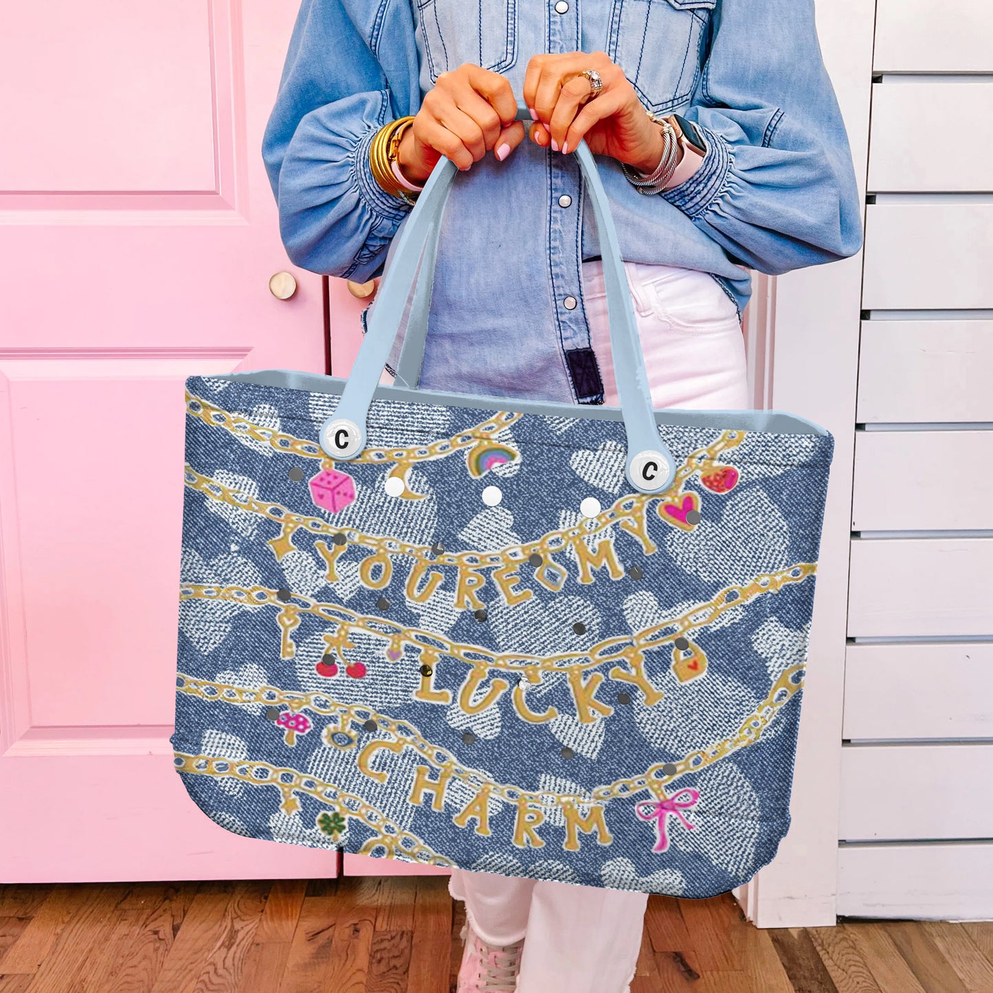 Ceeprints Cee™ Bag Lucky Denim Charm