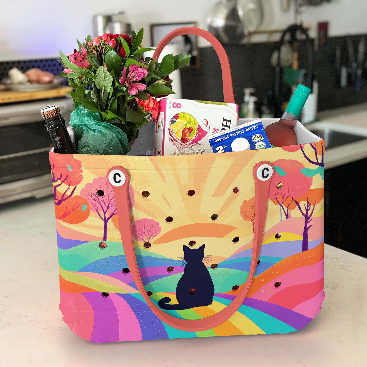 Ceeprints Cee™ Bag Black Cat at Dawn