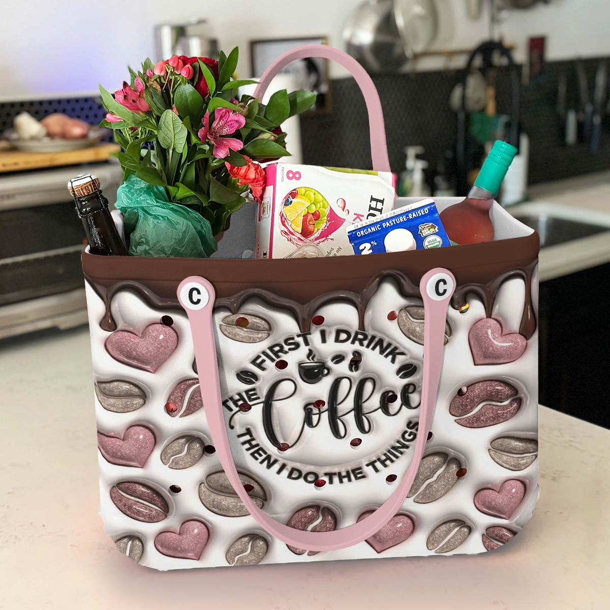 Ceeprints Cee™ Bag Coffee First, Hustle Later