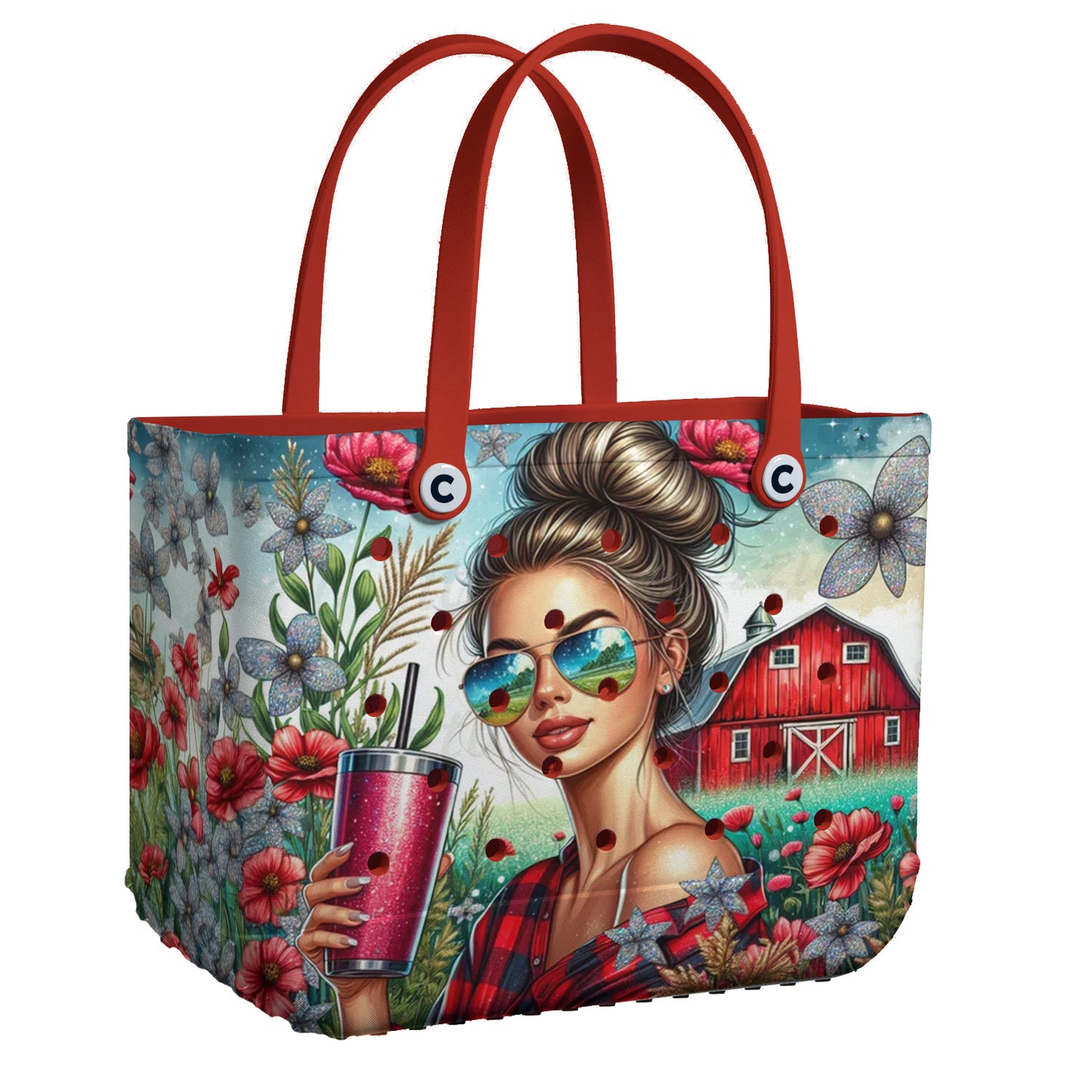 Ceeprints Cee™ Bag Red Barn Farm Straight