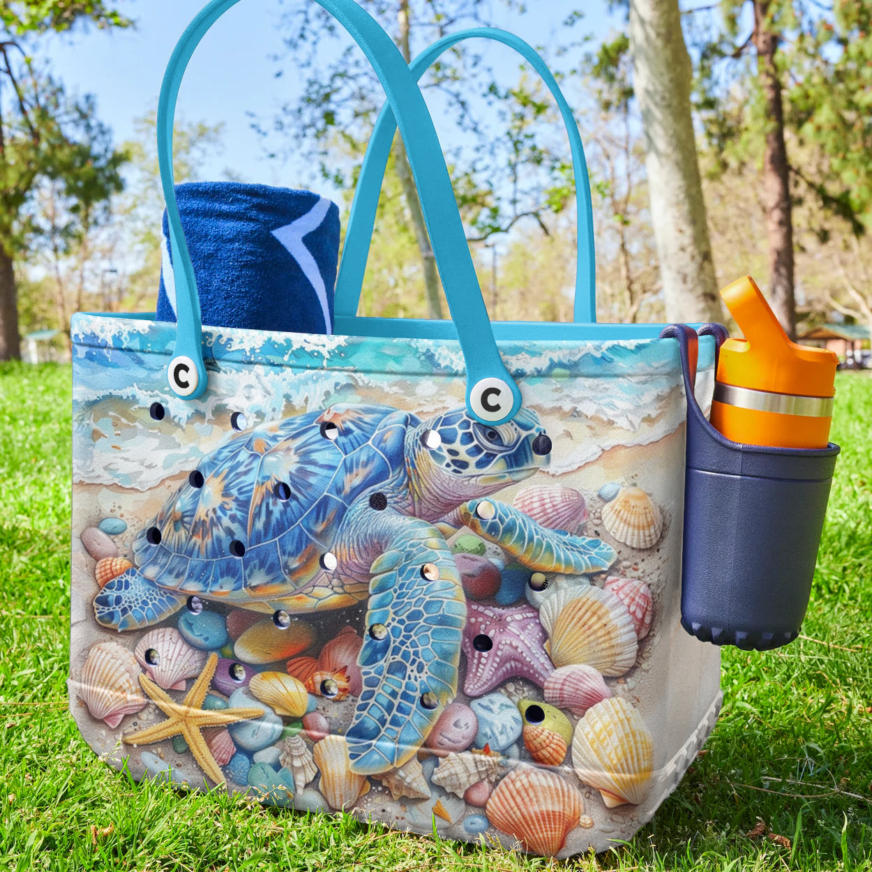 Ceeprints Cee™ Bag Seashells & Turtle