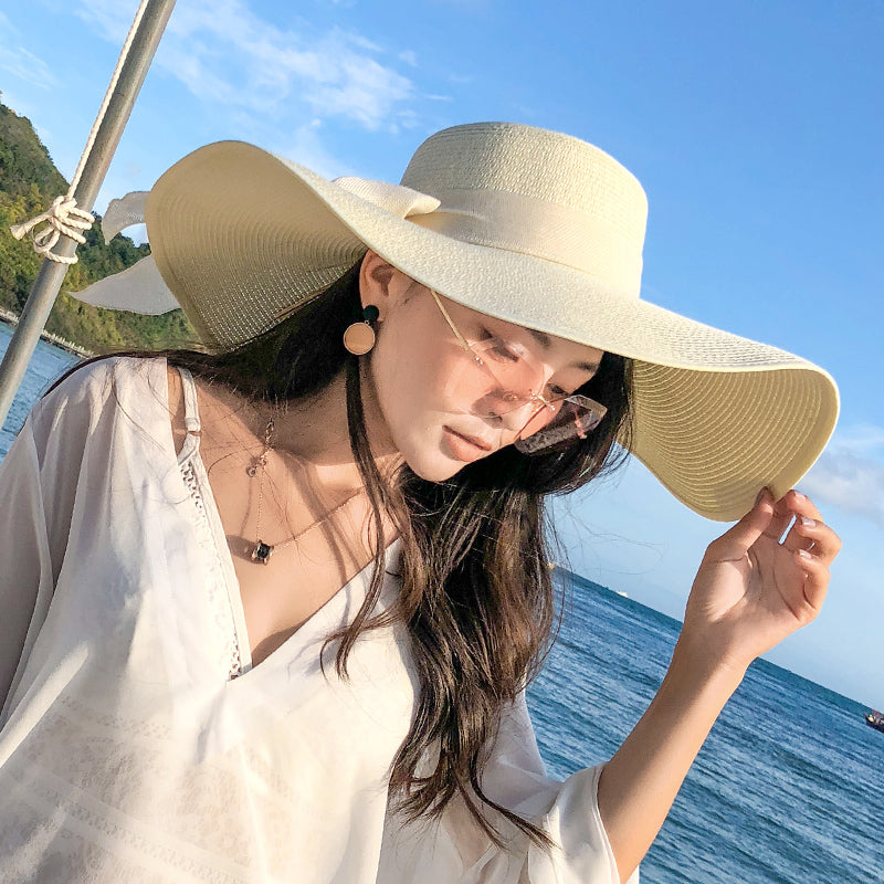 Women's Seaside Travel Sun-Shade All-Match Summer Sun-Proof Straw Hat