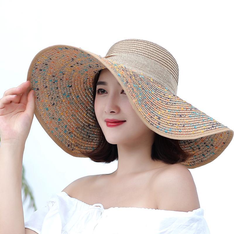 Korean-Style Wide Brim Straw Hat – Fashionable Sun Protection for Women