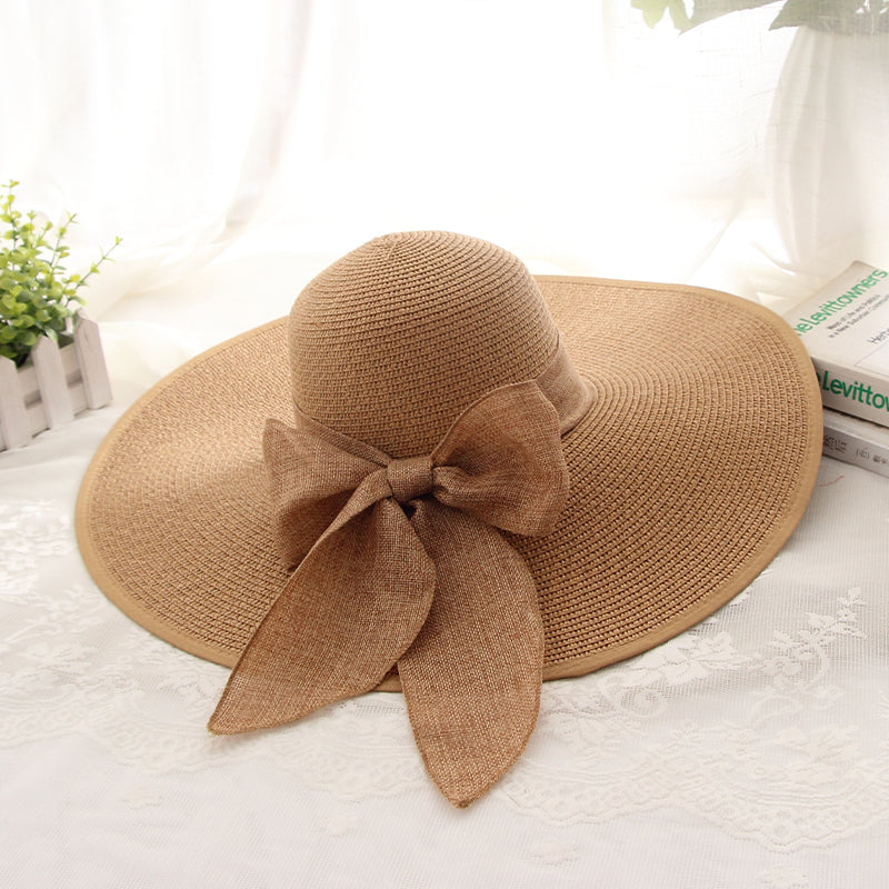 Sun Hat Female Summer Sun Protection Beach Foldable Straw Hat