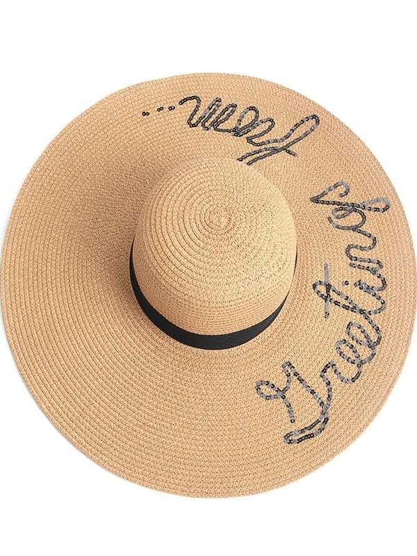 Straw Hat Women's Summer Seaside Travel Vacation Big Brim