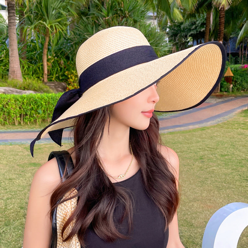 Sun Hat Female Summer Sun Protection Beach Foldable Straw Hat