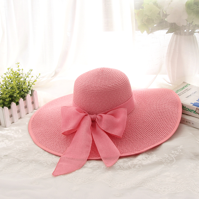 Sun Hat Female Summer Sun Protection Beach Foldable Straw Hat