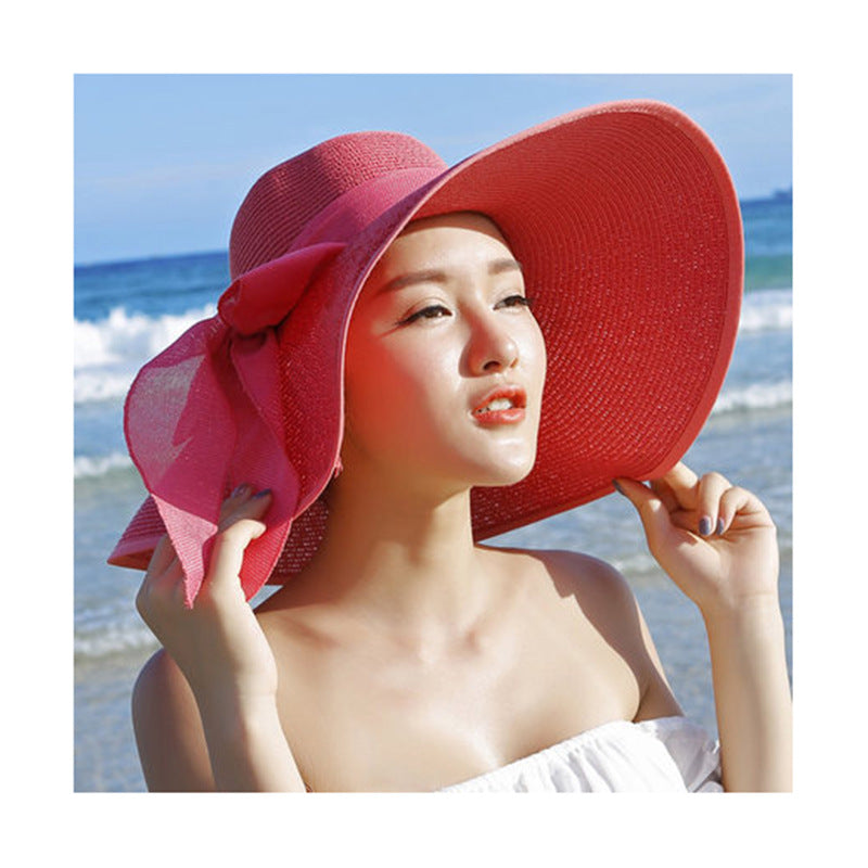 Straw Hat Summer Women Foldable Outing All-Match Beach Hat
