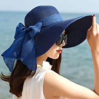 Pure Color-pure color brim-navy blue