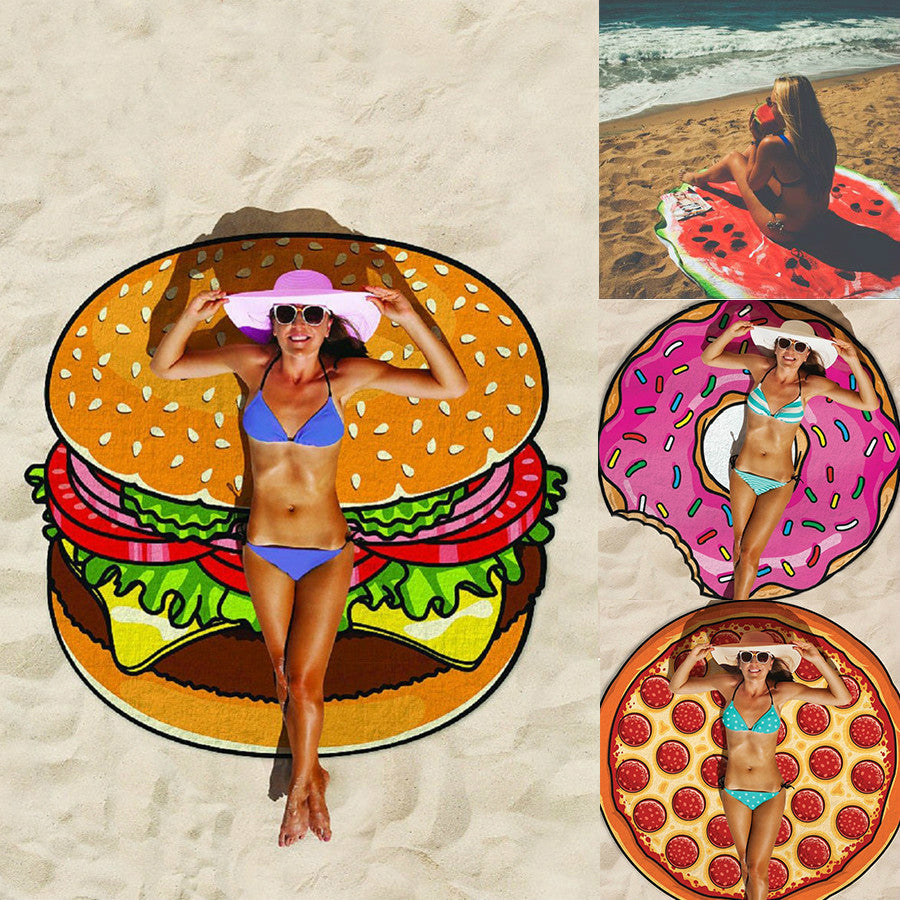 Oversized Round Beach Towel – Bohemian Summer Shawl & Sun Protection