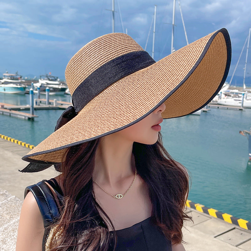 Sun Hat Female Summer Sun Protection Beach Foldable Straw Hat