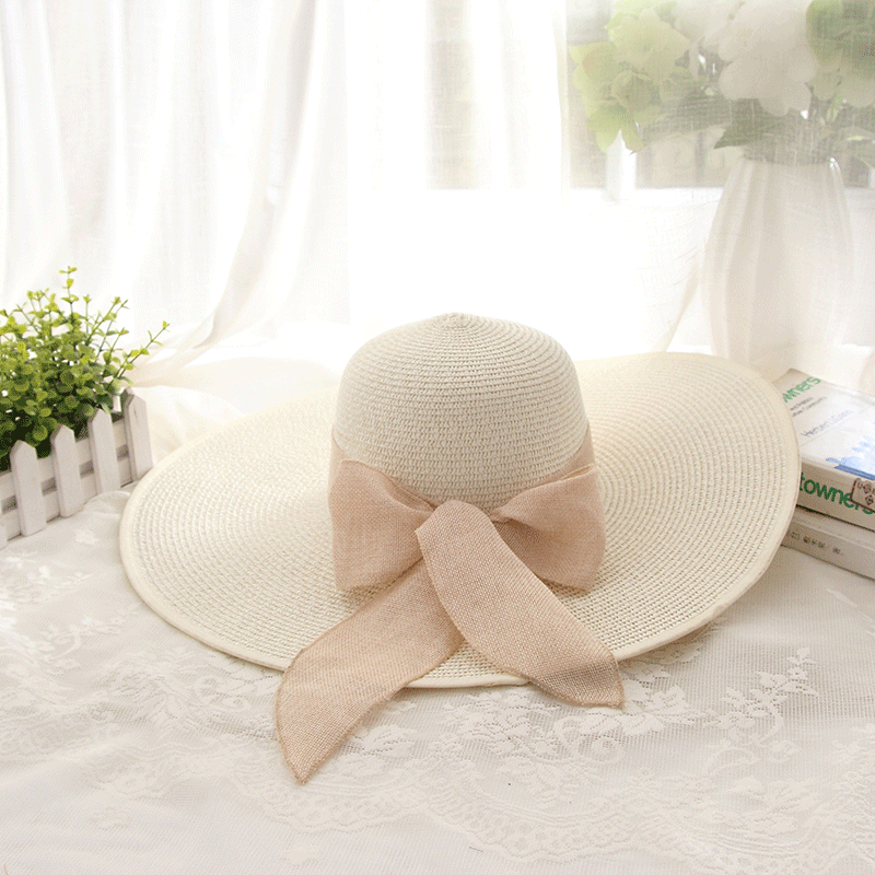 Sun Hat Female Summer Sun Protection Beach Foldable Straw Hat