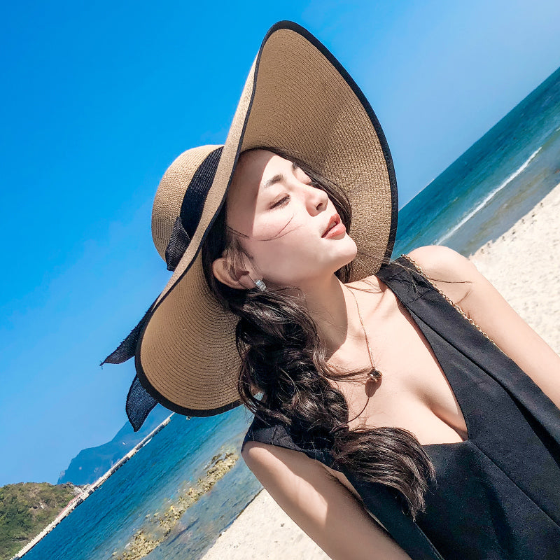 Women's Seaside Travel Sun-Shade All-Match Summer Sun-Proof Straw Hat