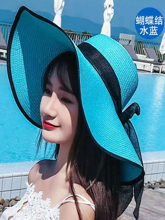 Straw Hat Women's Summer Seaside Travel Vacation Big Brim