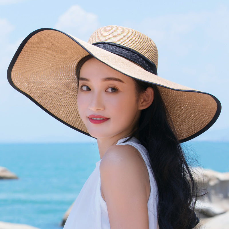 Straw Hat Women Foldable Seaside Vacation Versatile Beach Hat