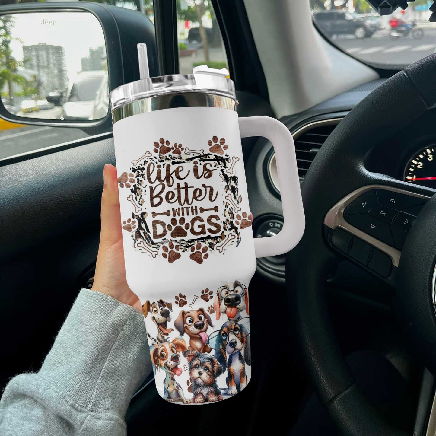 Ceeprints Tumbler Life is Better with Dogs