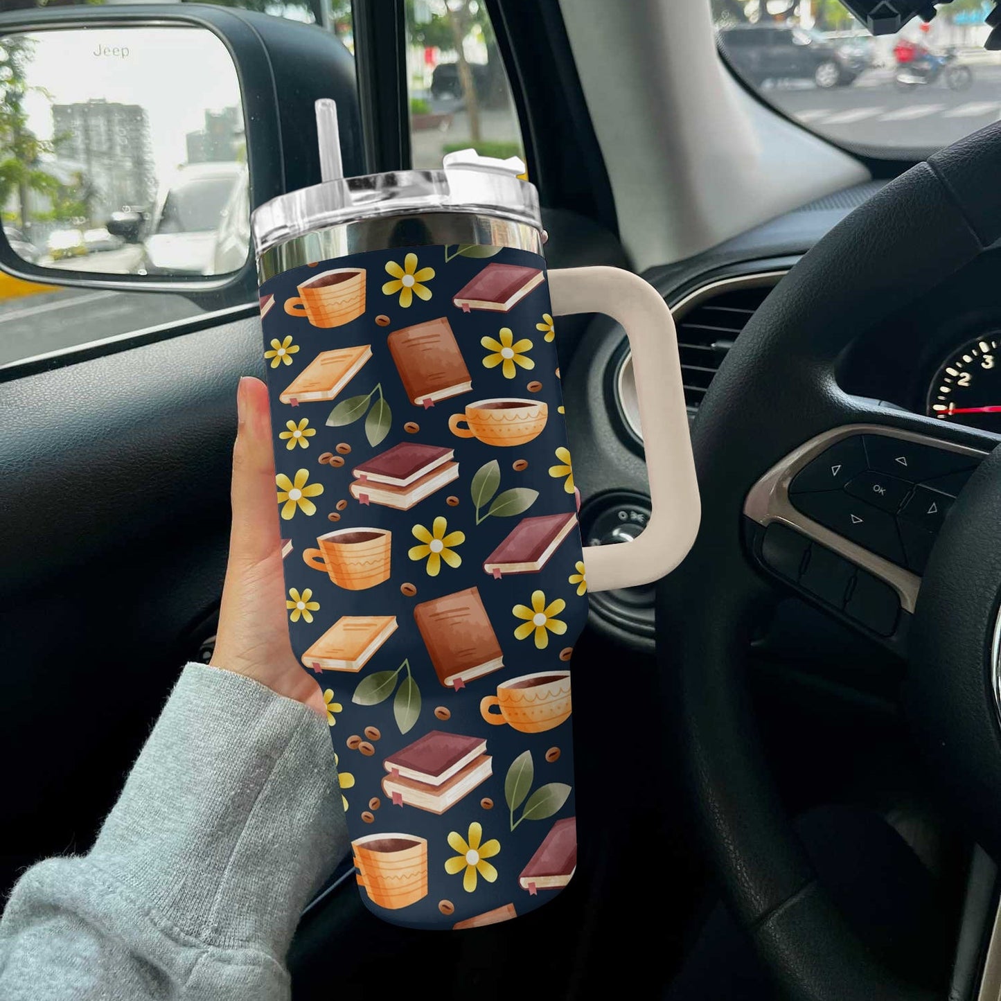 Ceeprints Tumbler Reading Floral