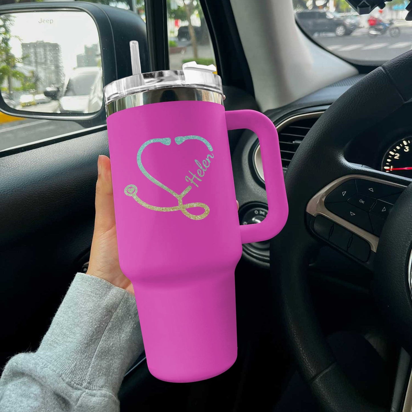 Ceeprints Personalized Tumbler Stethoscope Heart