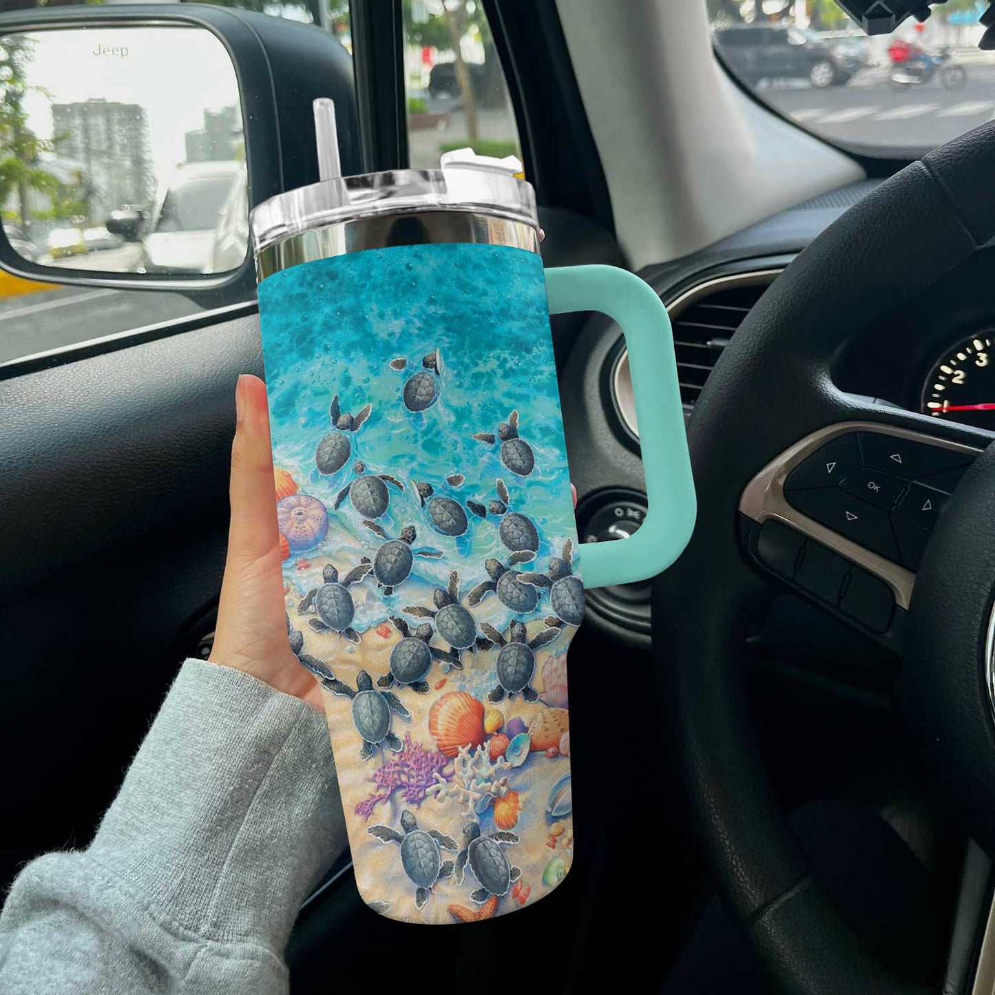 Ceeprints Tumbler Ocean Tides & Turtles