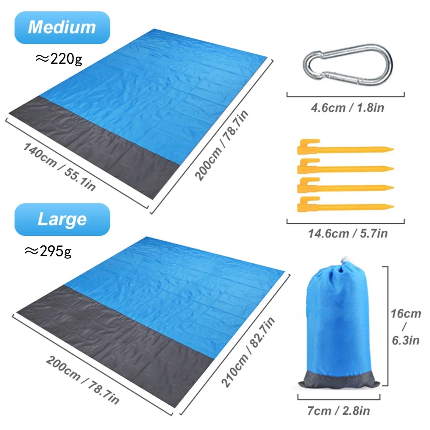 Waterproof Sandproof Beach Blanket – Lightweight & Portable